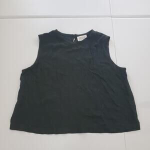 Eileen Fisher Shirt Womens Large 100% Silk Sleeveless Textured Shell Top Blouse